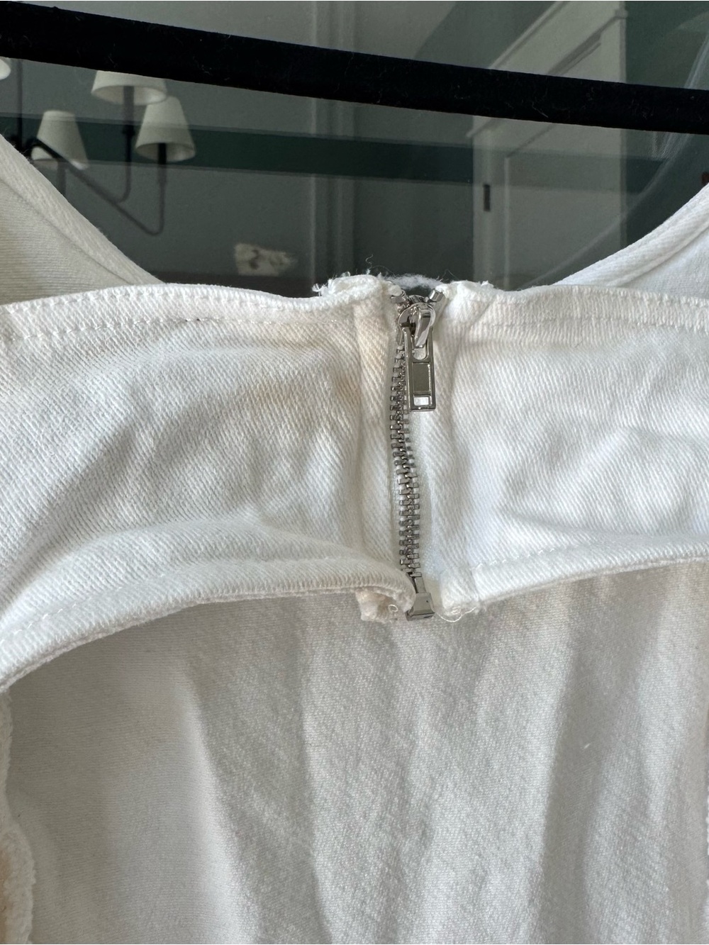 Jealous Tomato White Denim Cutout Bellbottom Jumpsuit - Picture 9 of 10